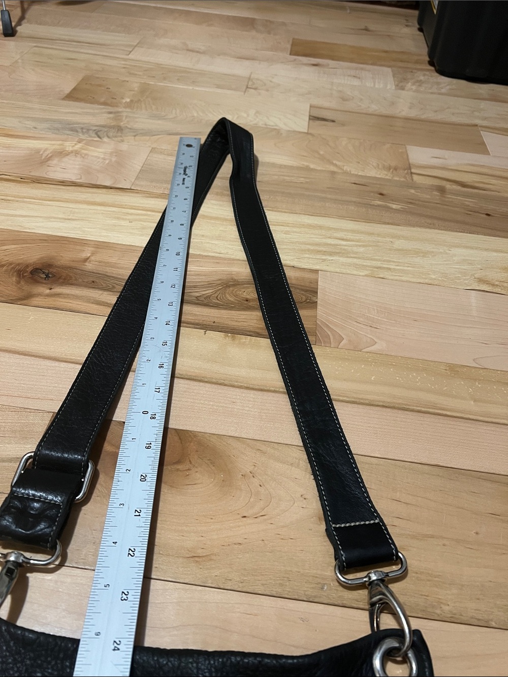 Roots Black Leather Crossbody Bag - Picture 5 of 17